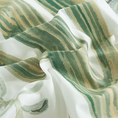 Vista 96 de Chezmoi Collection Juego de sábanas de 4 piezas tamaño King, color blanco, gris, negro, oso pardo, lobos, alces, pino, montaña, estampado, Estampado