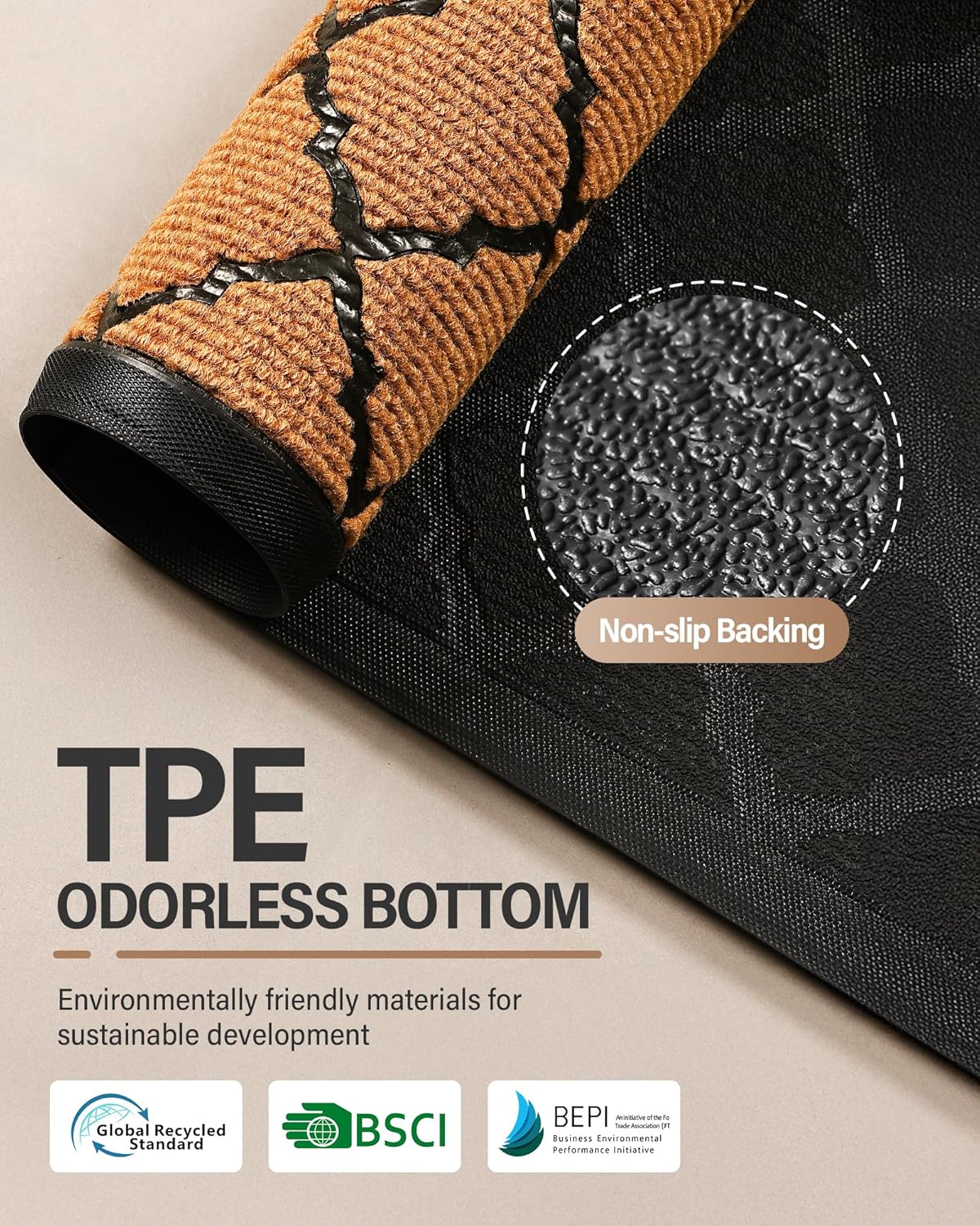 Door Mat Outside Entrance: 36x24 inch Odorless Front Door Mats Outdoor Welcome Mat - Non-Slip Outdoor Mats for Outside Entry - Doormat Weather-Resistant & Washable