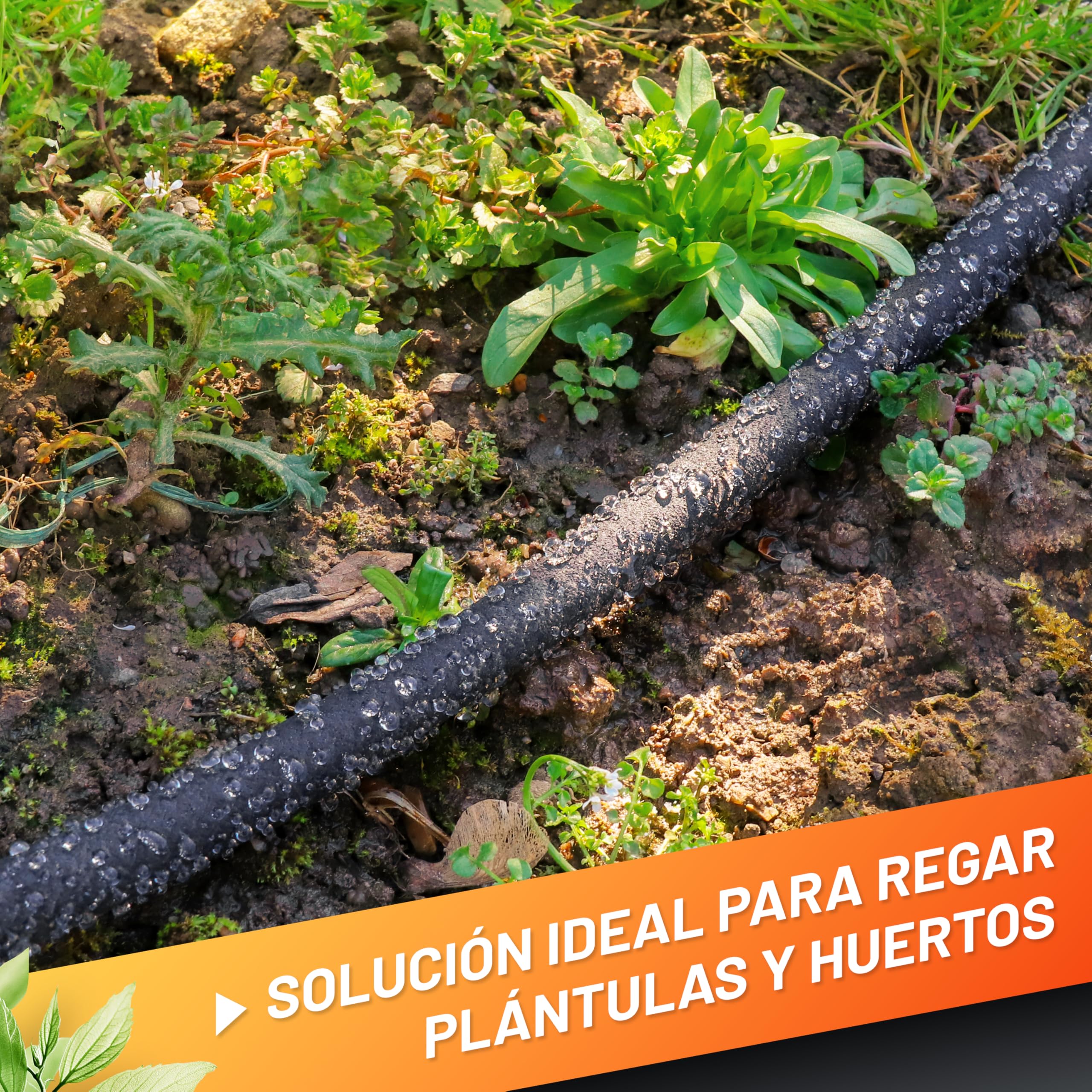GRÜNTEK Manguera Porosa de Riego por Goteo 15M - Para el riego de jardines y huertos