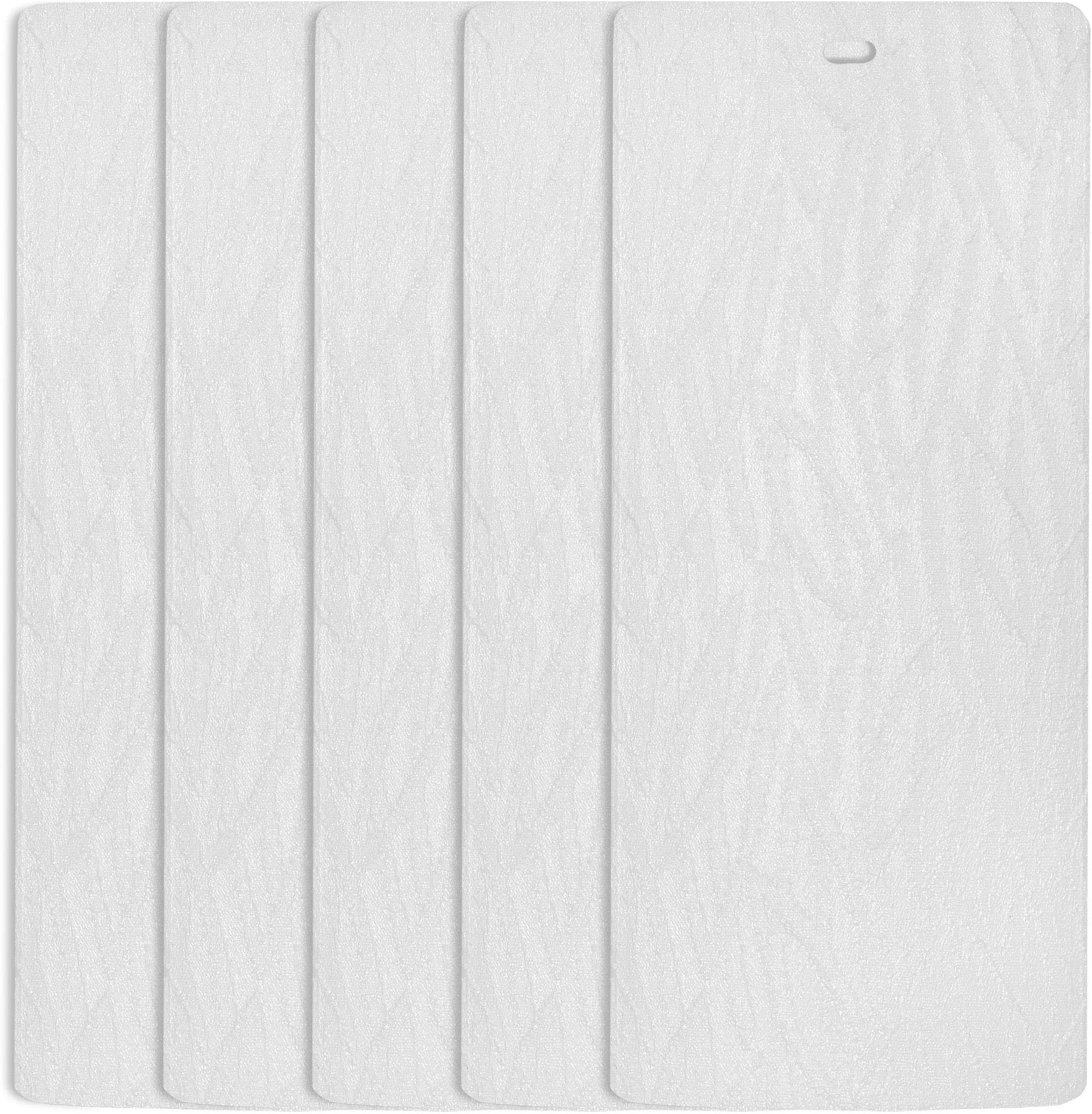 DALIX Orleans White Vertical Blind Texture Slats Sliding Door 82.5 Qty 5 Pack Home