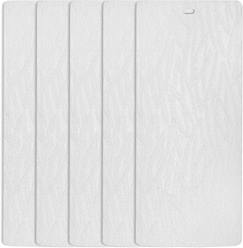 DALIX Orleans - Listones de textura vertical blanca para ventana, 58.5 unidades, 5 unidades