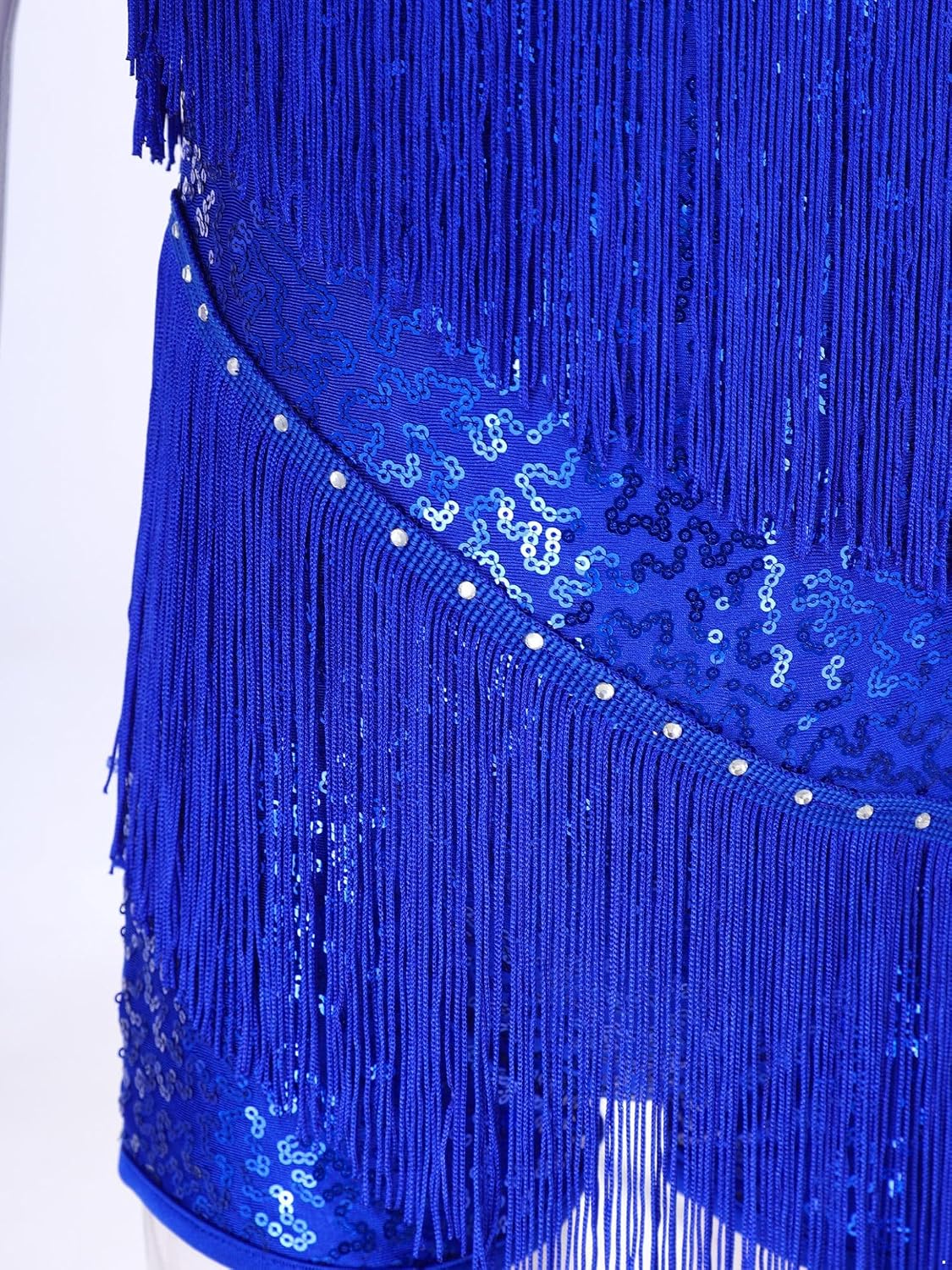 Loyan Girls Sequins Ballroom Costumes Tassel Latin Dance Dress 6-16 Years Dancewear Samba Dancing Outfits