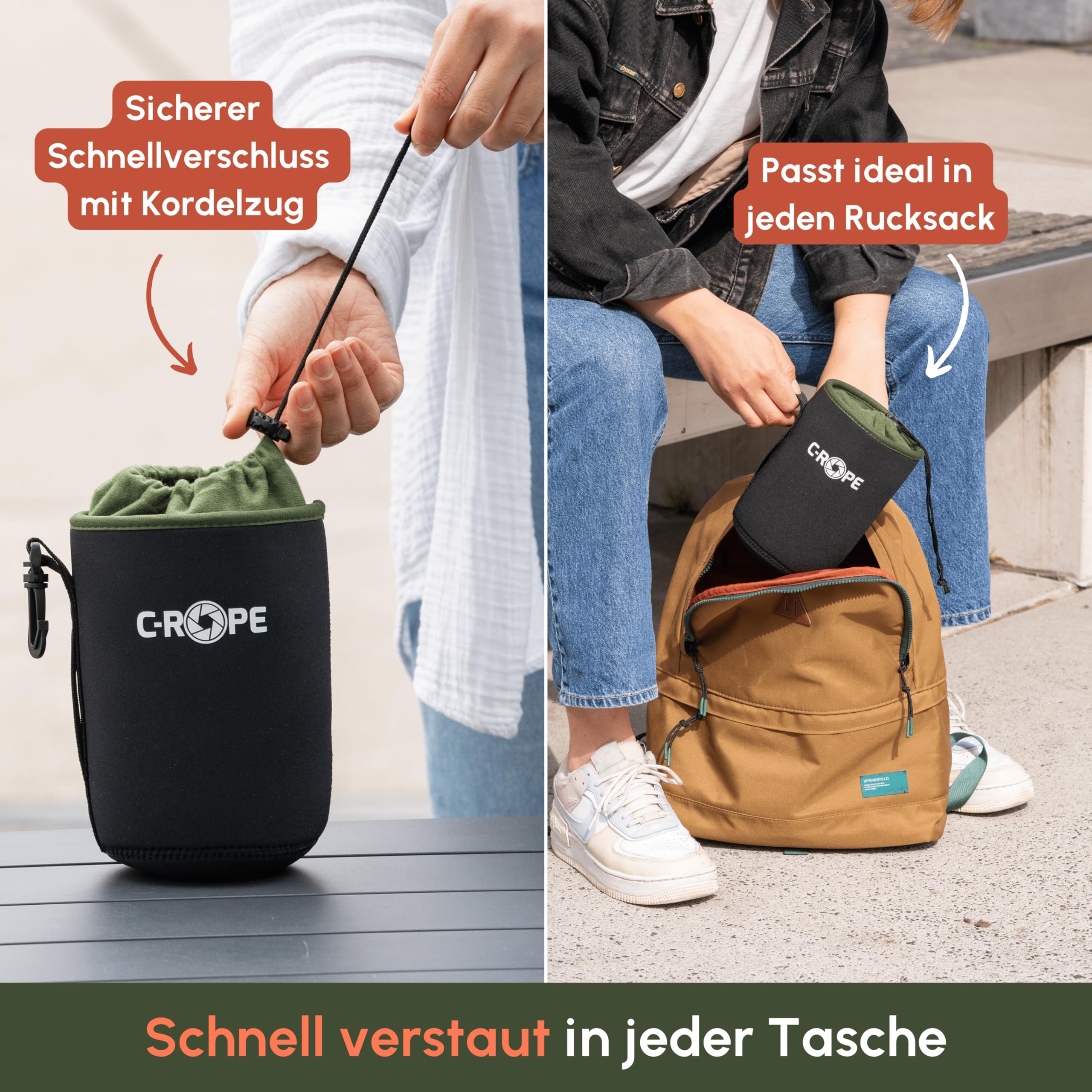 C-Rope Étui pour Objectif en néoprène avec Doublure en Polaire, étui pour objectifs et Accessoires d'appareil Photo