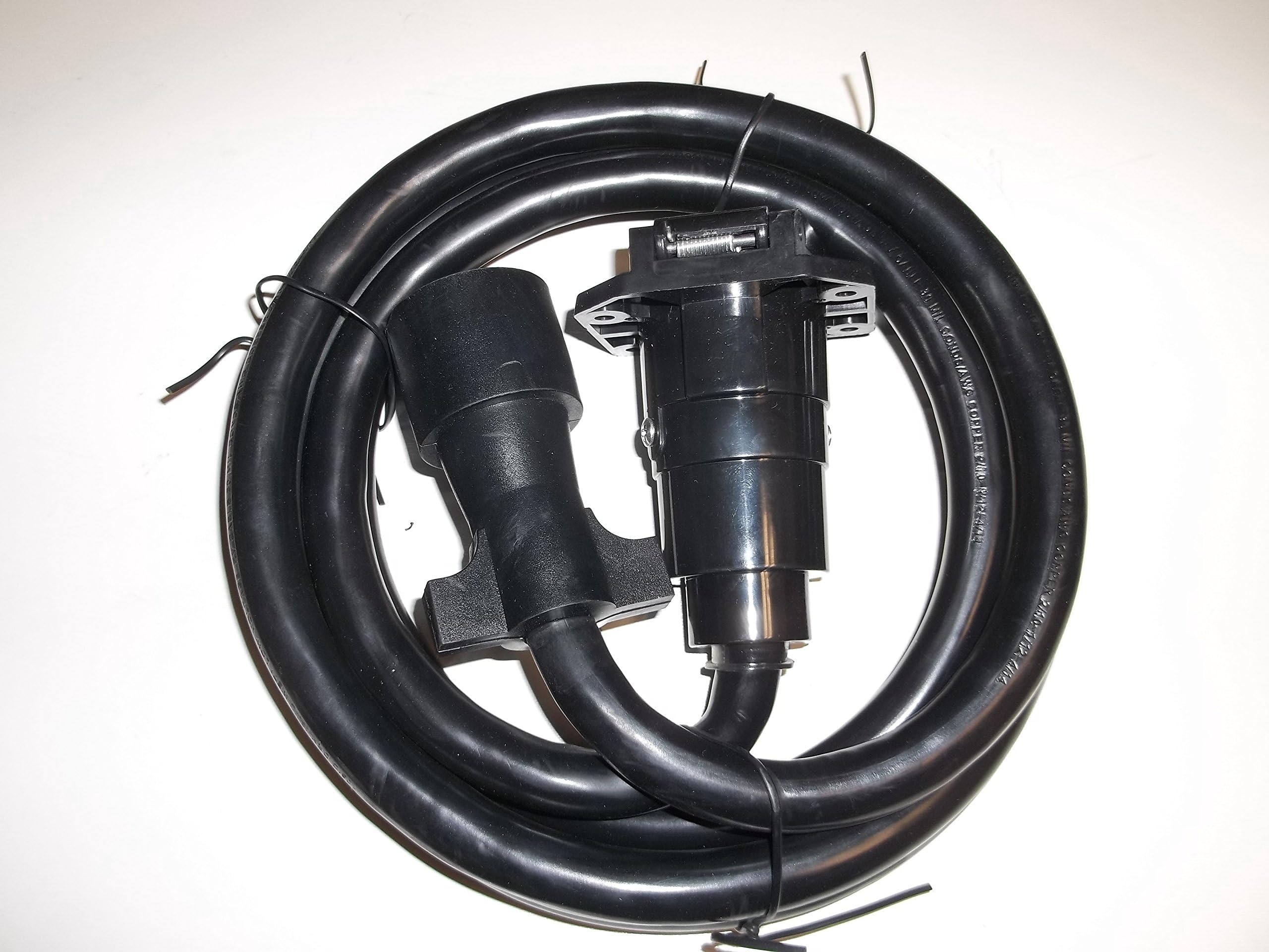 7 Way RV 5Th Wheel Towing Trailer Extension Cord (8-Feet) Male Female
