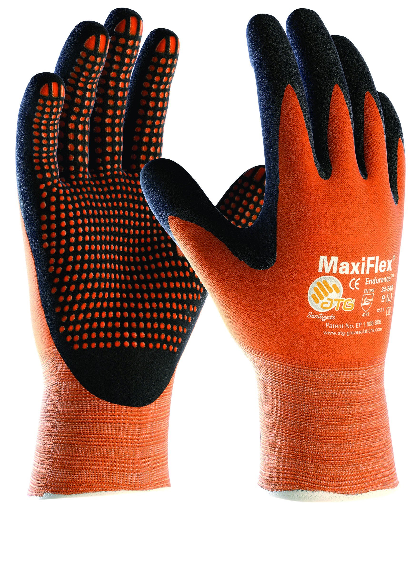 Palm and Finger Coating with Non-Slip Gloves MaxiFlex Endurance 34-848