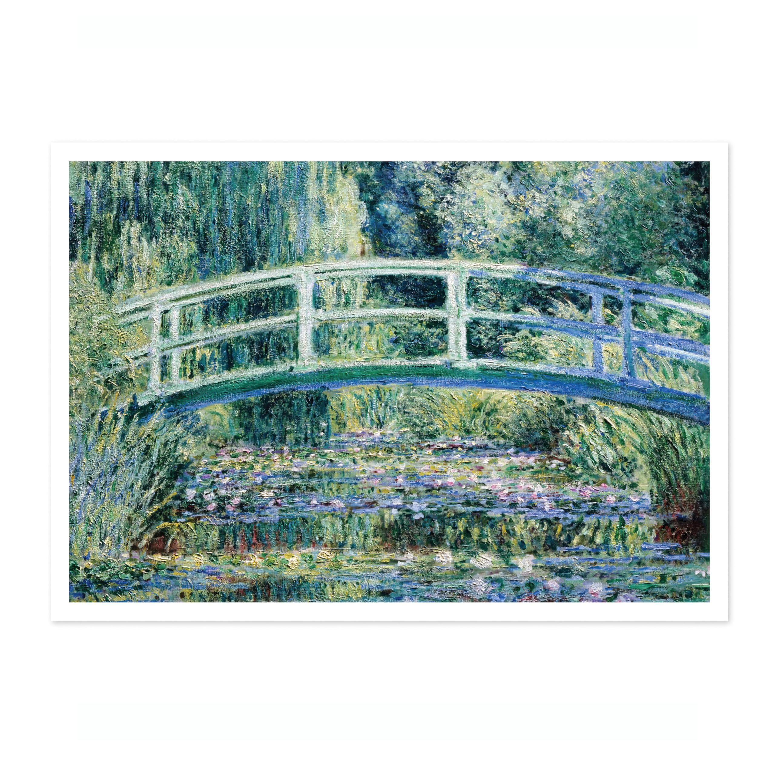 Water Lilies And Japanese Bridge Claude Monet Art Print, Classic Art Painting Poster, Art Exhibition Modern Wall Art, Minimalist Home Decor Picture Artwork, A4 (Print Only) - 29.7x21cm
