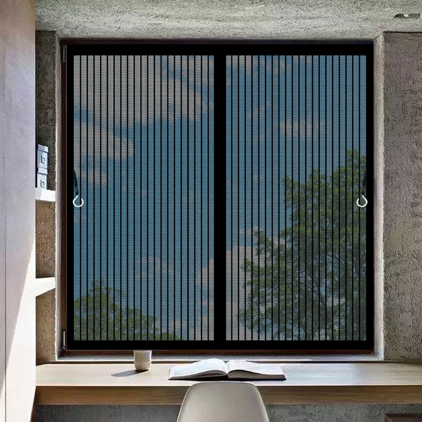 Moustiquaire Porte Magnétique 120 X 185 Cm Mailles Fines Moustiquaire Porte Fenêtre Magnétique Sans Perçage Facile à Installer Pour Couloirs Patio Porte, Gris