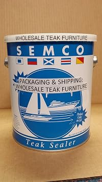 WholesaleTeakFurniture Natural Tone Finish Semco Teak Wood Sealer 1 Gallon Sealant Protector #WFAXSMN