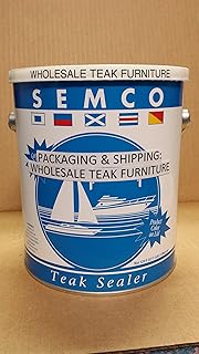 WholesaleTeakFurniture Gold Tone Finish Semco Teak Wood Sealer 1 Gallon Sealant Protector #WFAXSMG