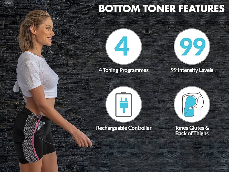 ボディ・フェイスケア SLENDERTONE System Bottom Slendertone The Flex Mini Gel Pads (1 Set of 4 Pads) Black