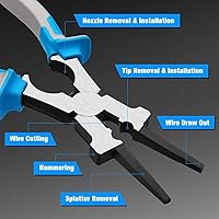 Vista 3 de SPEEDWOX Alicates de soldadura MIG profesionales de 8 pulgadas, alicates de soldadura MIG, herramienta multifuncional, acero de alto carbono forjado