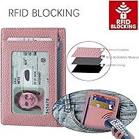 Vista 34 de Travelambo Billetera delgada con bolsillo delantero y clip para el dinero con bloqueo de identificación por radiofrecuencia, talla única