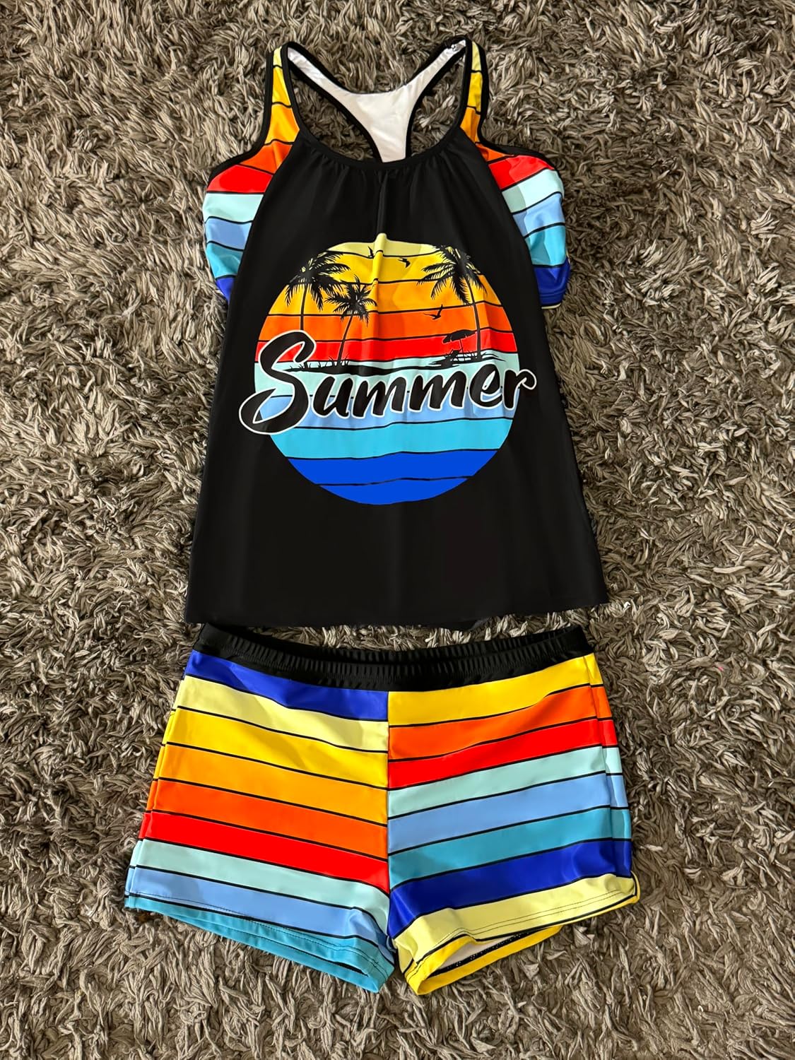 Tempt Me Women Tankini Swimsuits with Shorts - Two Piece Tummy Control Bathing Suit Racerback Sporty Swimwear 2025 - Image 3