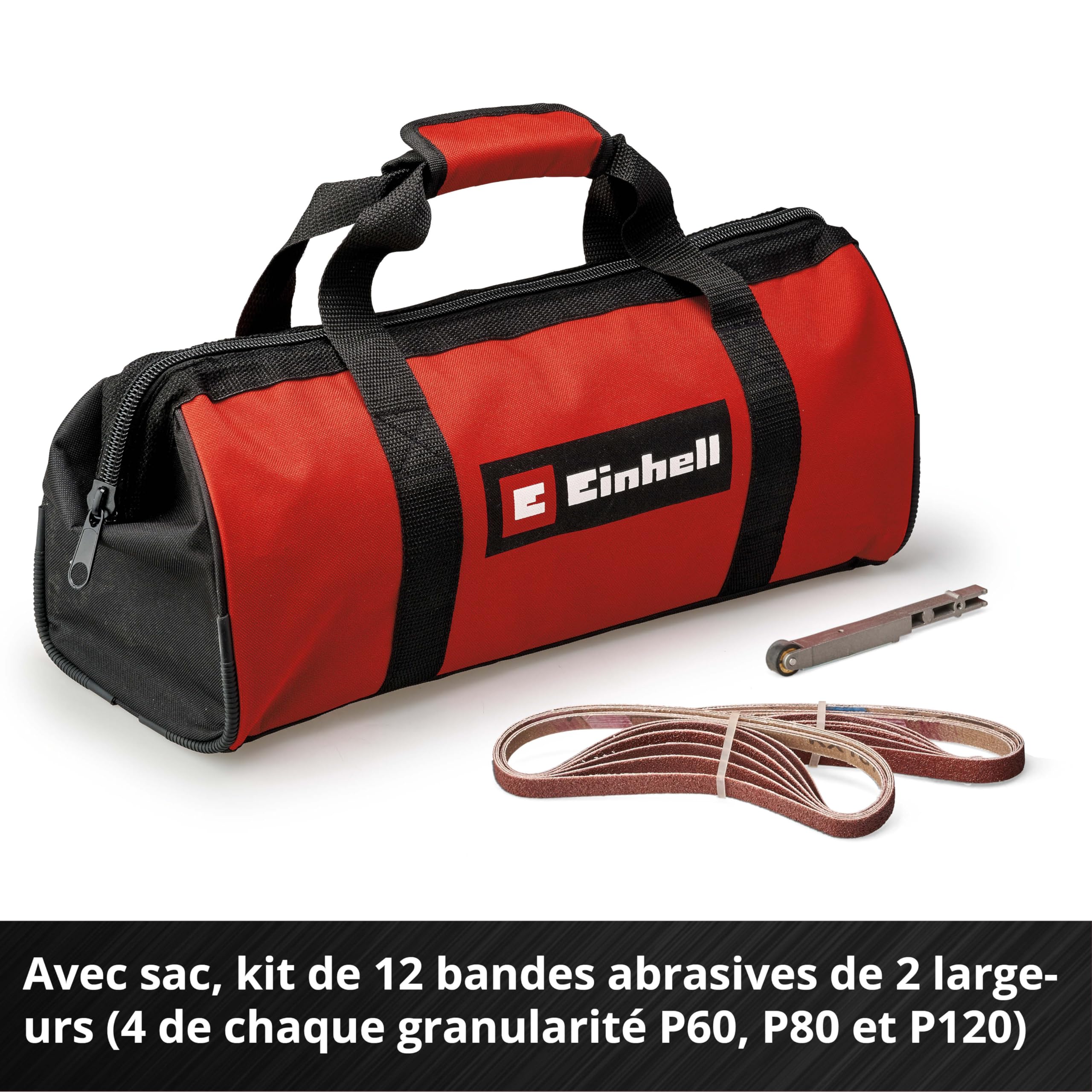 Einhell Lime à bande sans fil TE-BF 18 Li Solo Power X-Change (18V, bras de ponçage pivote jusqu’à 90°) Livré sans Batterie ni Chargeur