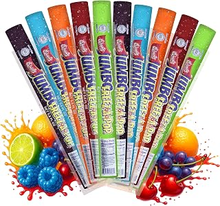 Giant Freeze Pops, 10 Count Popsicles Bulk 5.5OZ each, Refreshing Giant Popsicles for Hot Weather, BBQs, Birthday Events and Family Gatherings, Ready to Freeze Frozen Dessert Fun for All Ages