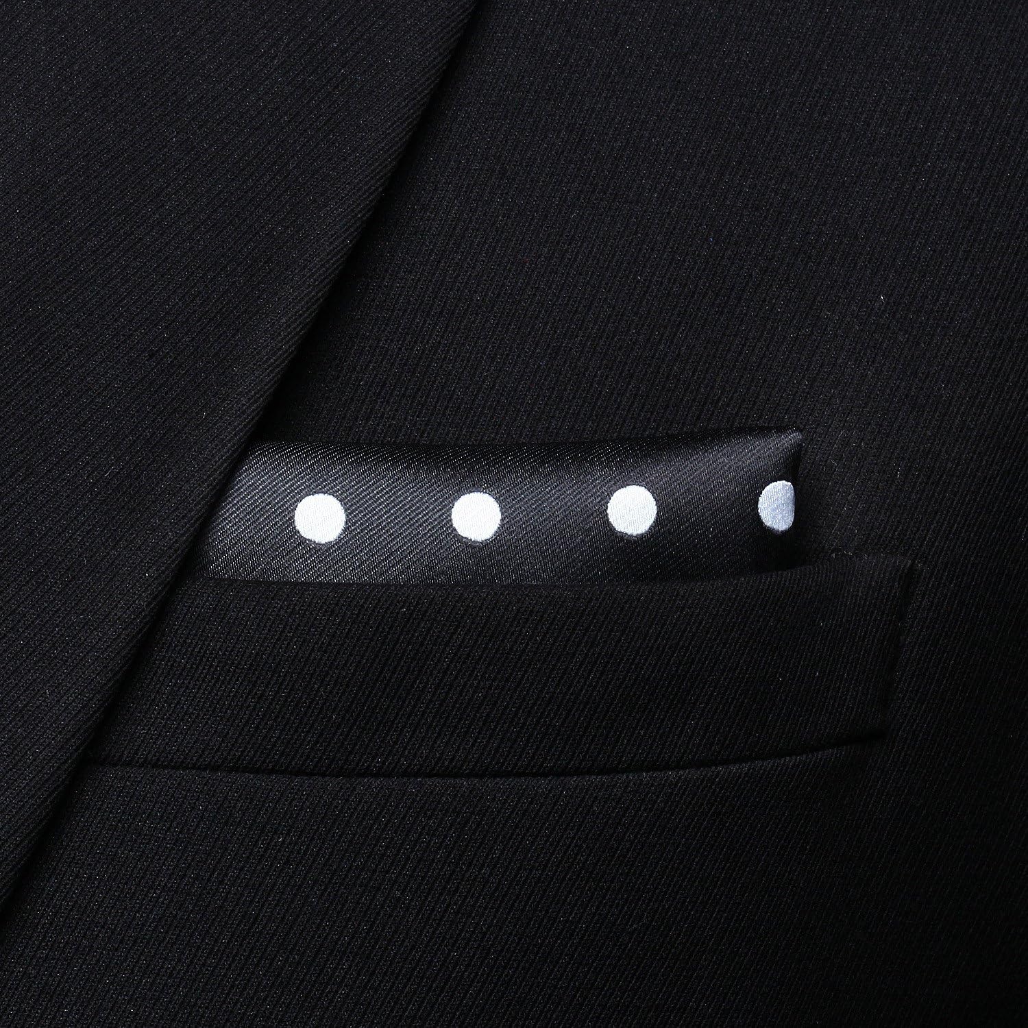 HISDERN Bow Ties for Men Polka Dot Selftie Bowtie and Pocket Square Classic Business Tuxedo Wedding Bowties Handkerchief - Image 3