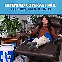 Vista 45 de Polar Products Active Ice® 3.0 - Sistema de terapia fría con almohadilla rectangular universal grande, temporizador digital programable, nevera