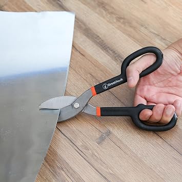 GreatNeck T10SC 10 Inch Tin Snips, Tin Snips for Cutting Metal Sheet, Tin Snips Heavy Duty, For Metal Snips Set, Snips for Sheet Metal