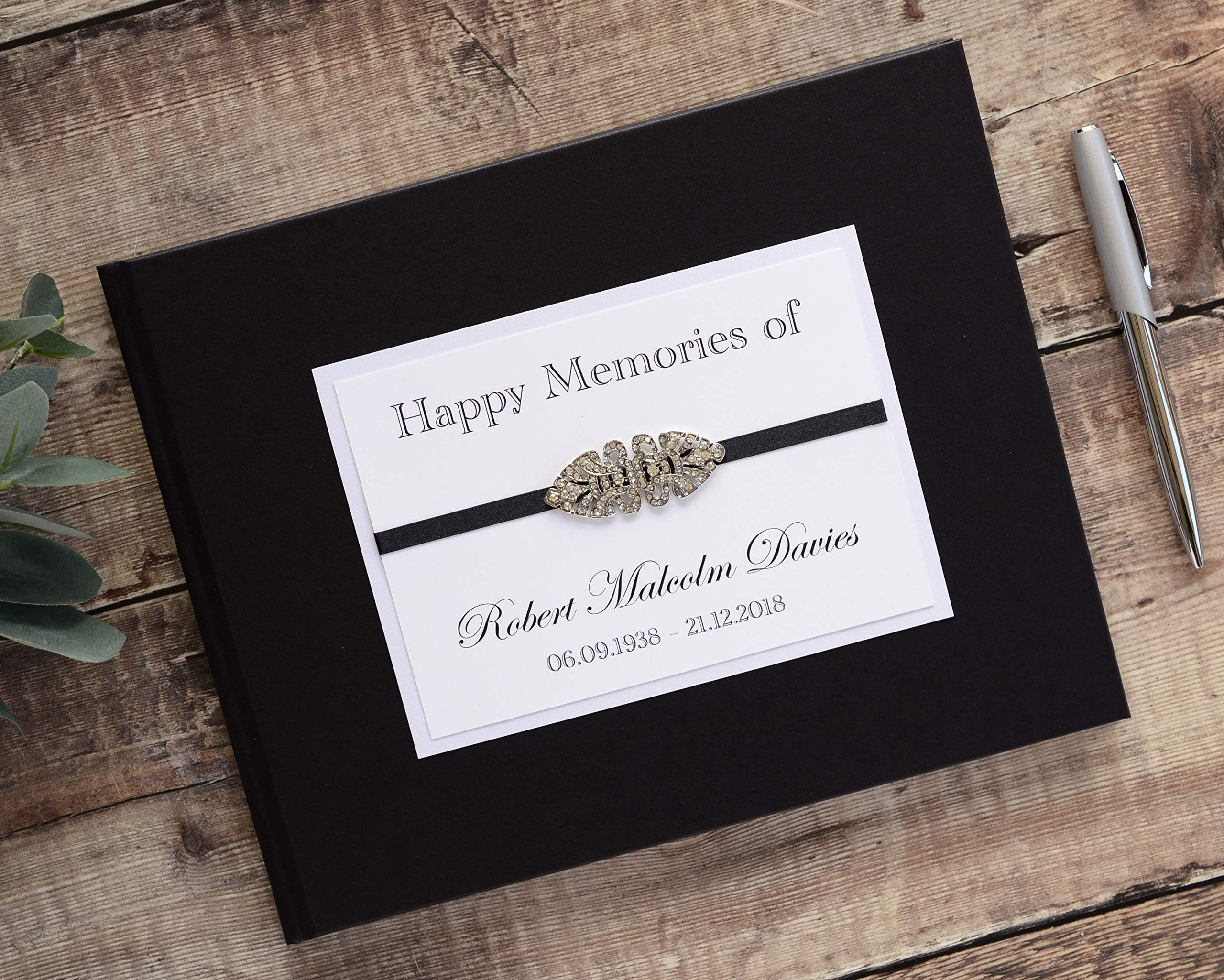 StoriUK Personalised Book Of Condolence. In Loving Memory Book.