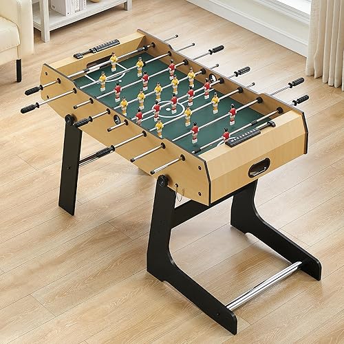 Miniatura 2 de GAOMON Mesa de futbolín plegable de 48 pulgadas, juego de mesa de fútbol para niños y adultos, fútbol de mesa de arcade para el hogar, sala de