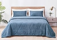 Vista 4 de Chezmoi Collection Zane - Juego de edredón Sherpa de 2 piezas, juego de ropa de cama reversible de microfibra lavada de doble cara