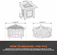 Vista 6 de Modern Leisure Garrison - Funda otomanamesa auxiliarhoguera de patio, tela resistente al agua, protección resistente para muebles de patio al aire