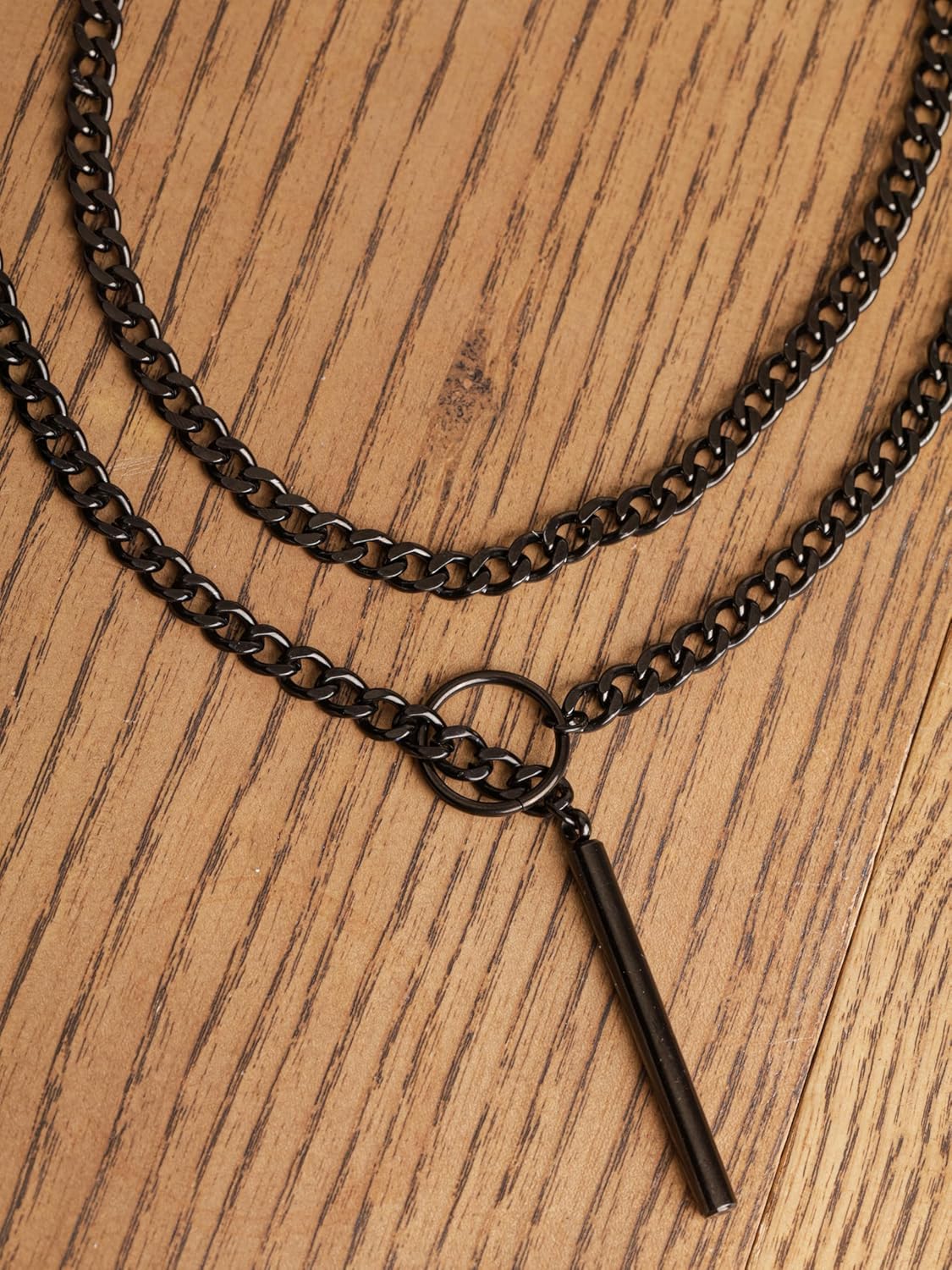 Sacina Black Lariat Chunky Chain Y Necklace, Gothic Emo Punk Grunge Necklace, Goth Jewelry, Christmas Jewelry Gift for Women - Image 5