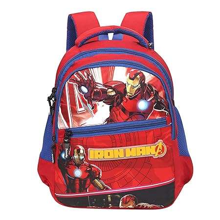 Priority Disney Marvel Iron Man 25 litres Red Polyester Kids School Bag | Casual Backpack for Boys & Girls (Spike 21-24128)