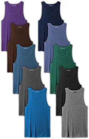 Andrew Scott Men's 12 Pack Color Tank Top A Shirt