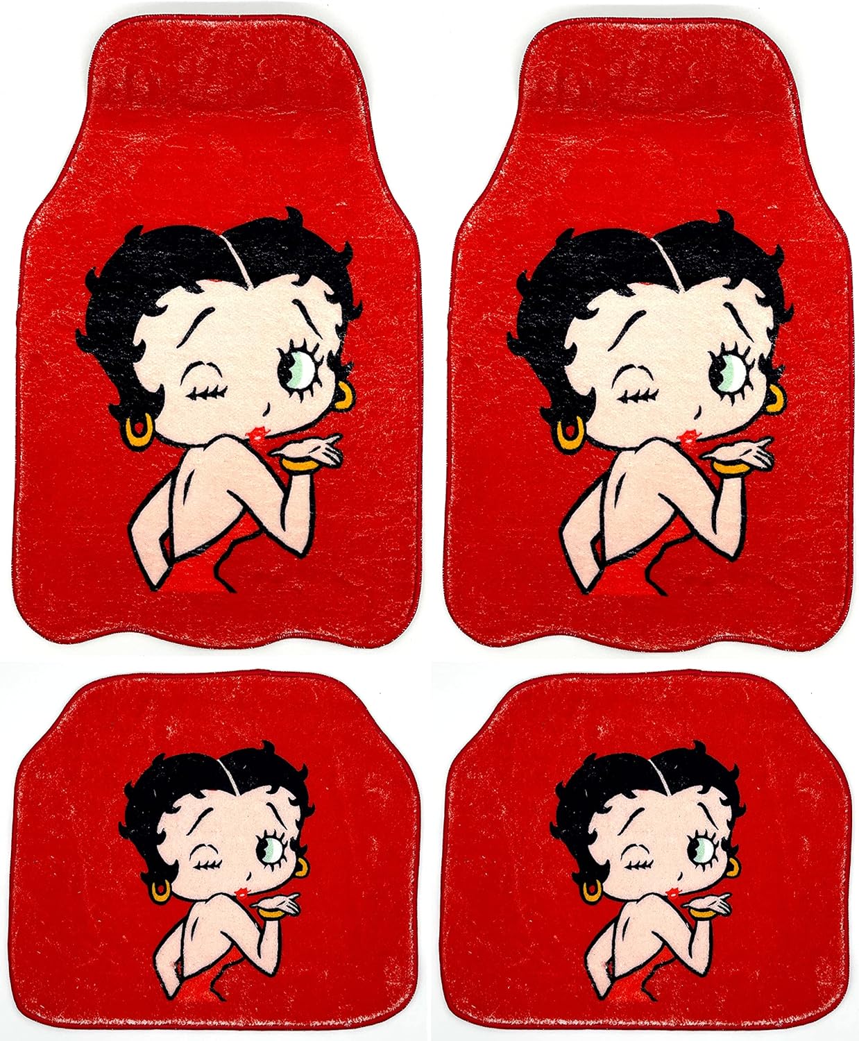 Red Betty Super Soft Universal Fit Auto Car Floor Mats