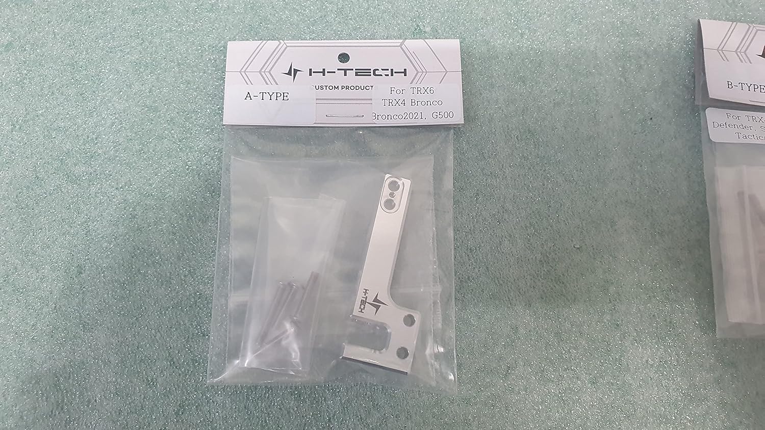 H-TECH RC 1/10 Crawler Car Parts Aluminum Metal CNC Panhard Bar Frame Mount for Traxxas TRX6, TRX4 Bronco, 2021 Bronco, G500, Metallic