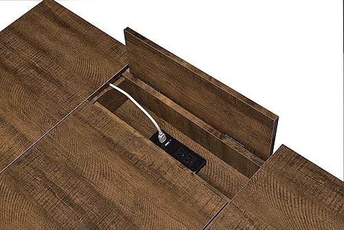 Miniatura 12 de Coaster Home Furnishings - Sheeran - Escritorio de 47 pulgadas con cuatro compartimentos, estilo moderno de mediados de siglo, patas de horquilla