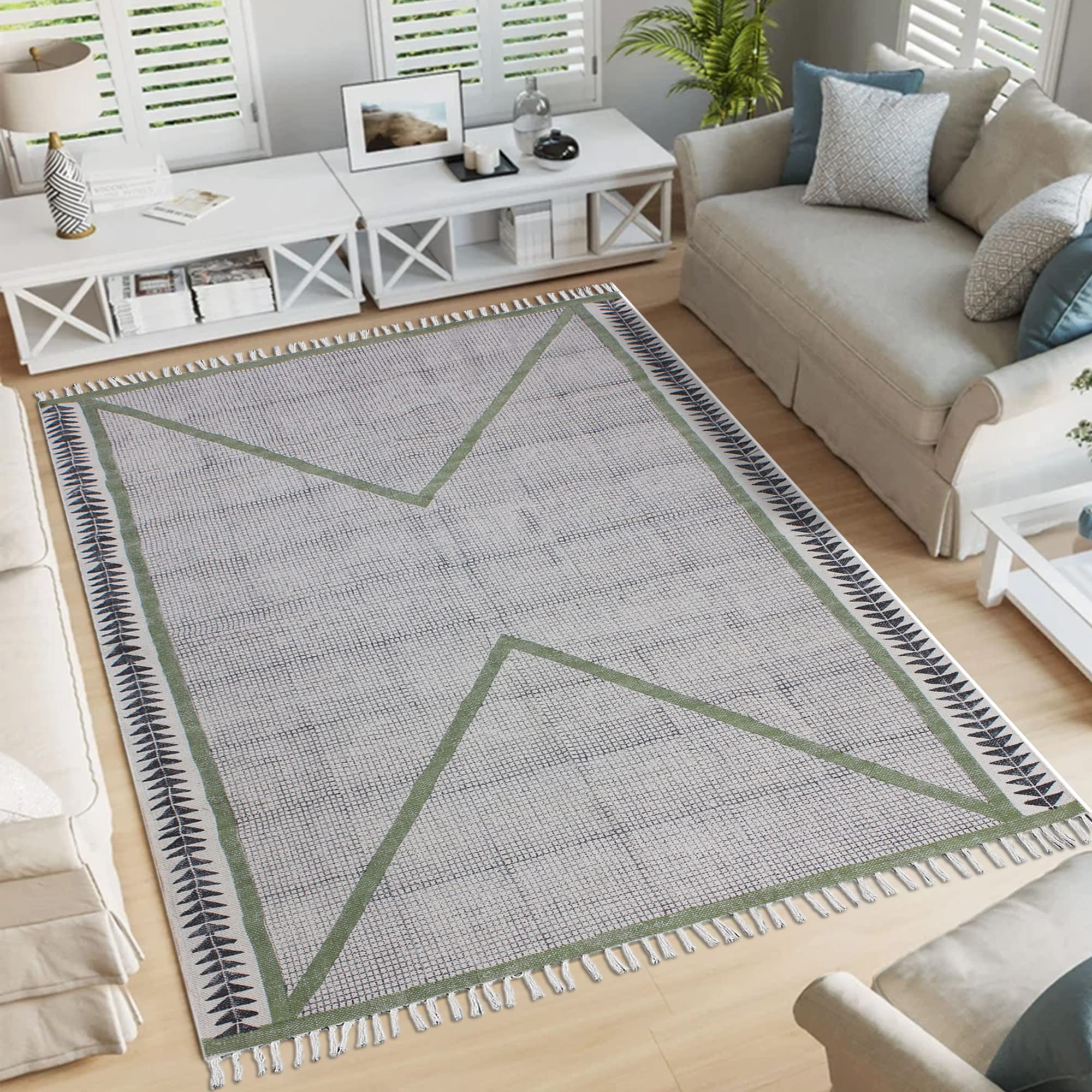 Tapis de sol bohème antiffroid en coton pour réchauffer vos pièces