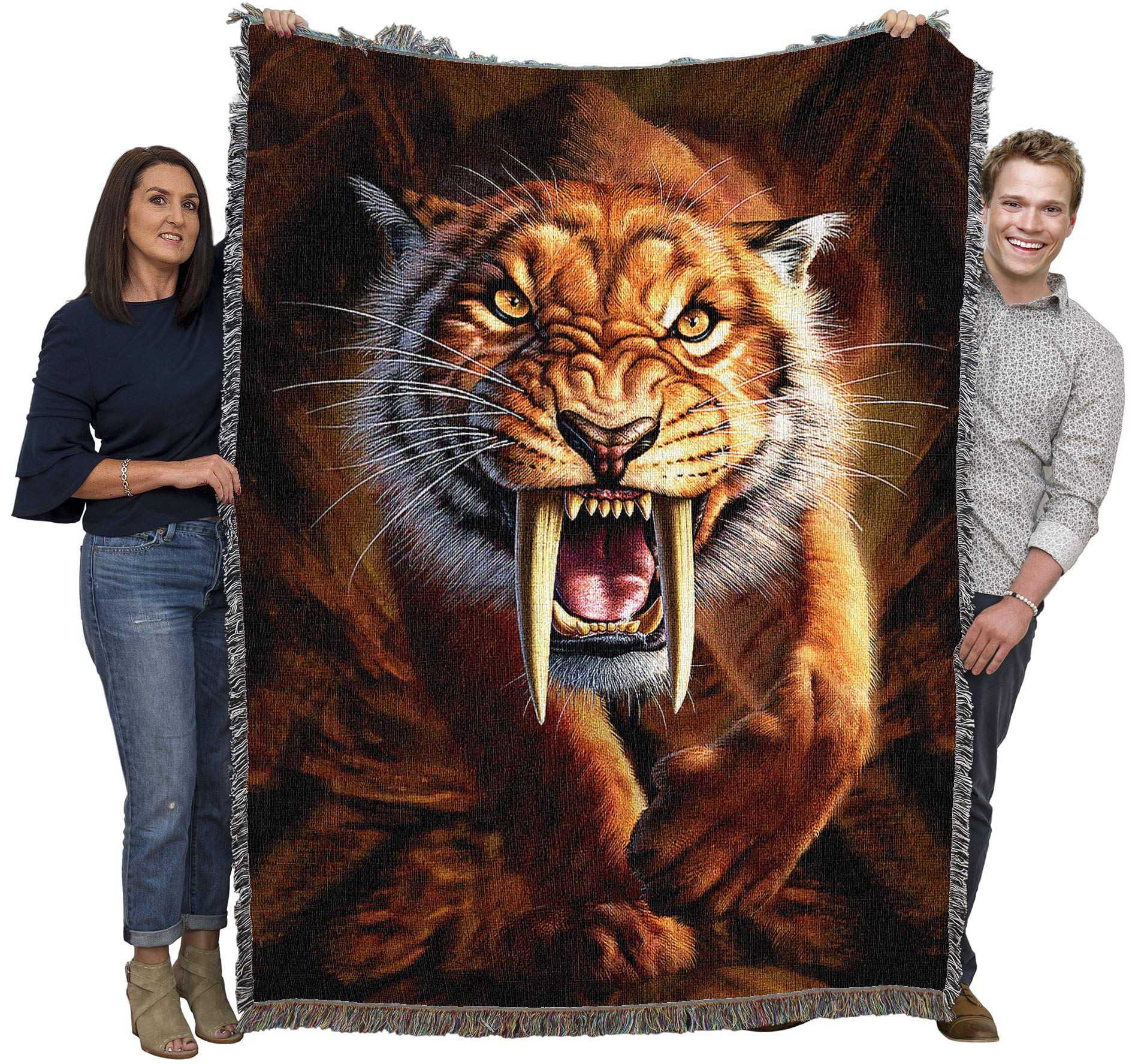 Amazon.com: Pure Country Weavers Sabertooth Tiger Blanket by Jerry