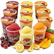 Rosati Ice 12-Pack Variety Packs | Dye Free | Dairy Free Italian Water Ice | Gluten Free Kosher Frozen Dessert Fruity Trio [Cherry, Lemon, Mango]