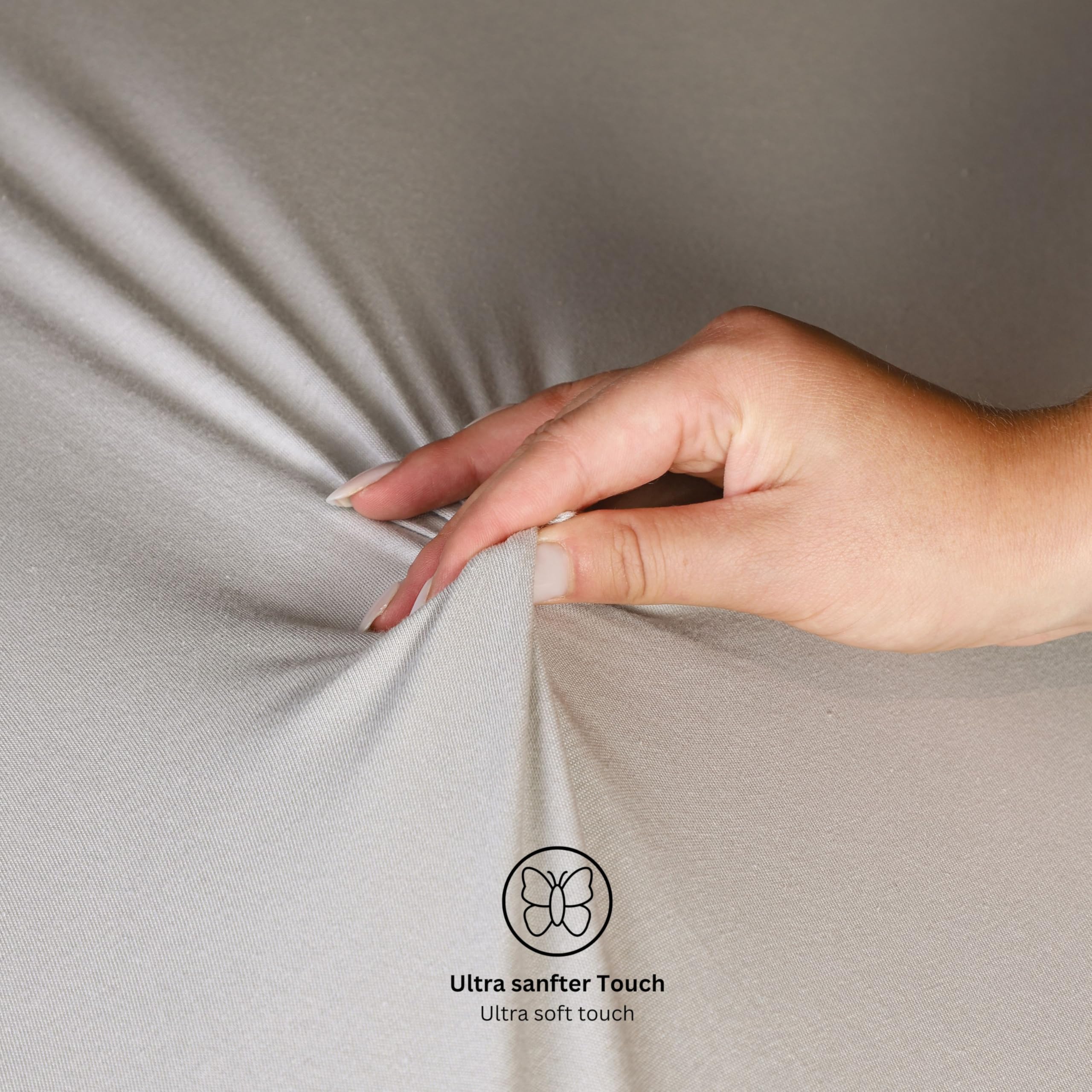 Esprit prześcieradło z gumką 90x200 cm, bawełniane jersey, do prześcieradeł 120x200 cm, szare - prześcieradło 100x200 na łóżko kontynentalne i dla dzieci w jakości hotelowej, na materac o wysokości do