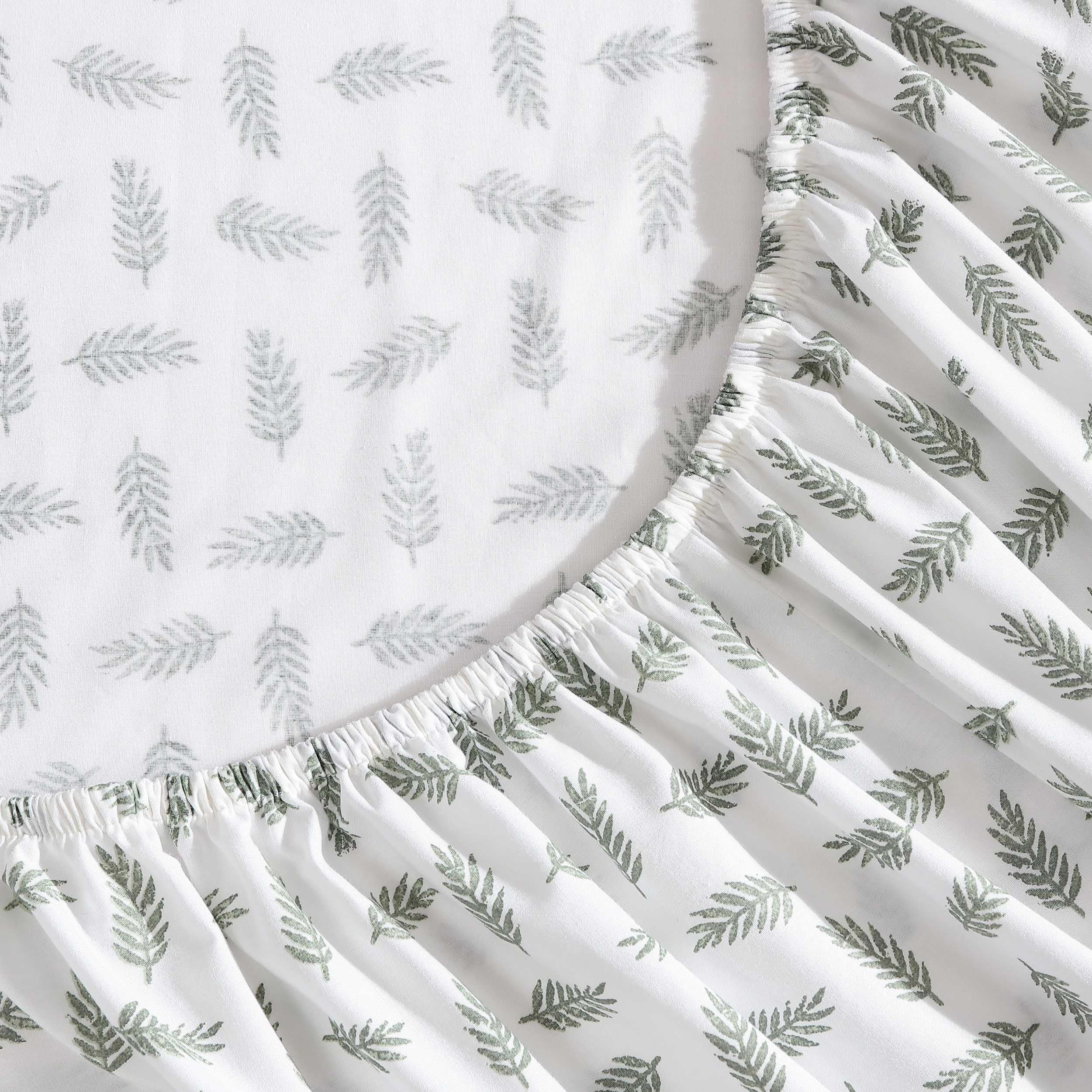 Eddie Bauer - Sábanas tamaño Queen, Juego de Ropa de Cama de percal de algodón, Frescas y Transpirables decoración del hogar (Hojas de Laurel, Queen)