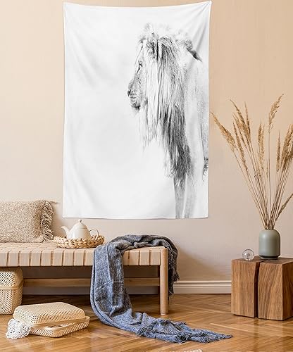 Miniatura 71 de Lunarable Tapiz de La Habana, caballeros que tocan saxofón con sombreros de Panamá y auto rojo nostálgico, colgante de pared para dormitorio, sala