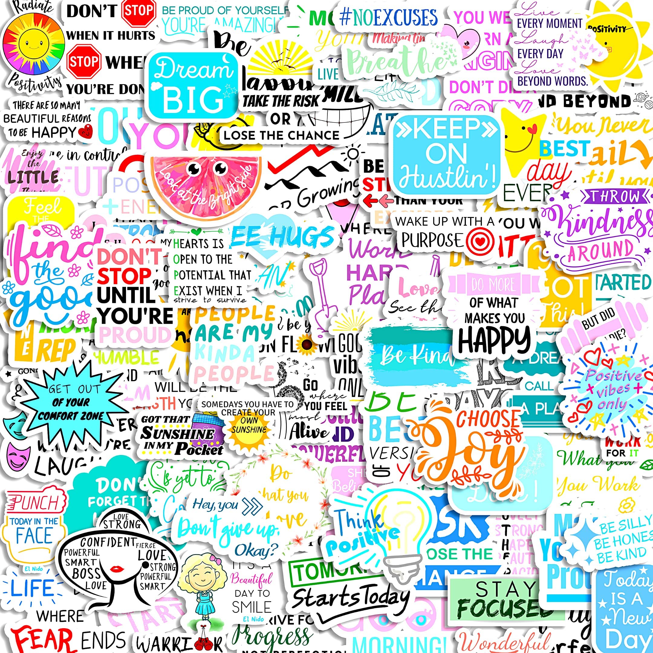 Buy 100 Inspirational Words Stickers Pack EL NIDO Motivational Quote