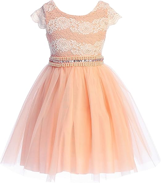 BNY Corner Floral Lace Top Tulle Flower Holiday Party