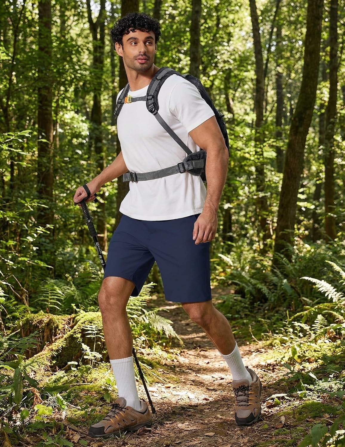 COOFANDY Men's Golf Shorts 9" Quick Dry Stretch Dress Shorts with 6 Pockets Lightweight Casual Hiking Shorts