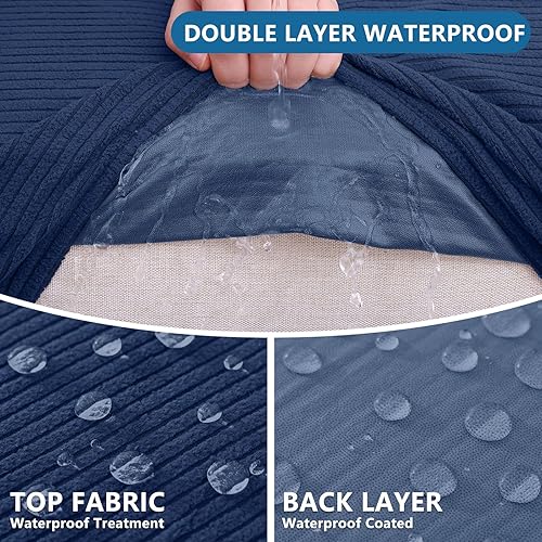 Miniatura 9 de hyha Fundas de cojín individuales para sofá, fundas universales mágicas lavables, fundas elásticas para sofá de 3 cojines, fundas de cojín