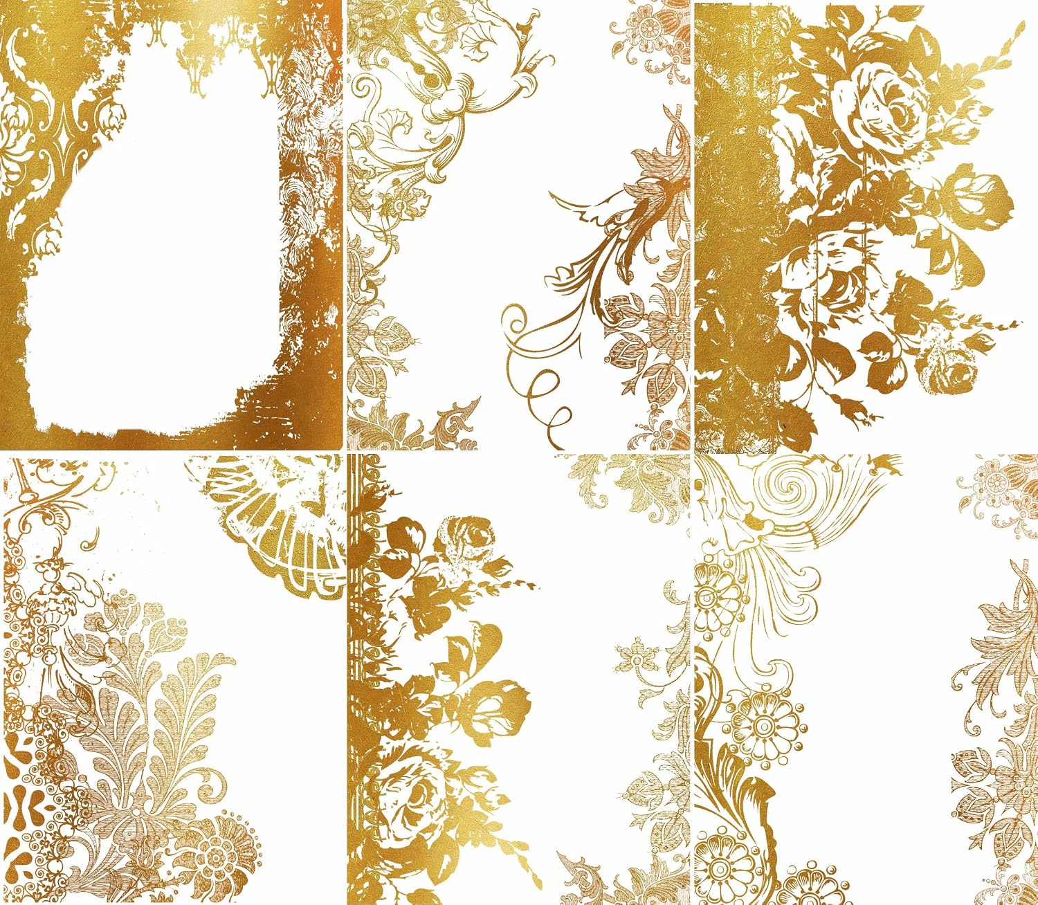 Letter Overlay Rice Paper, 8 x 10.5 inch (6pc) - Mulberry Paper for Decoupage Scrapbooking Cards Crafts by Craft Kreatively