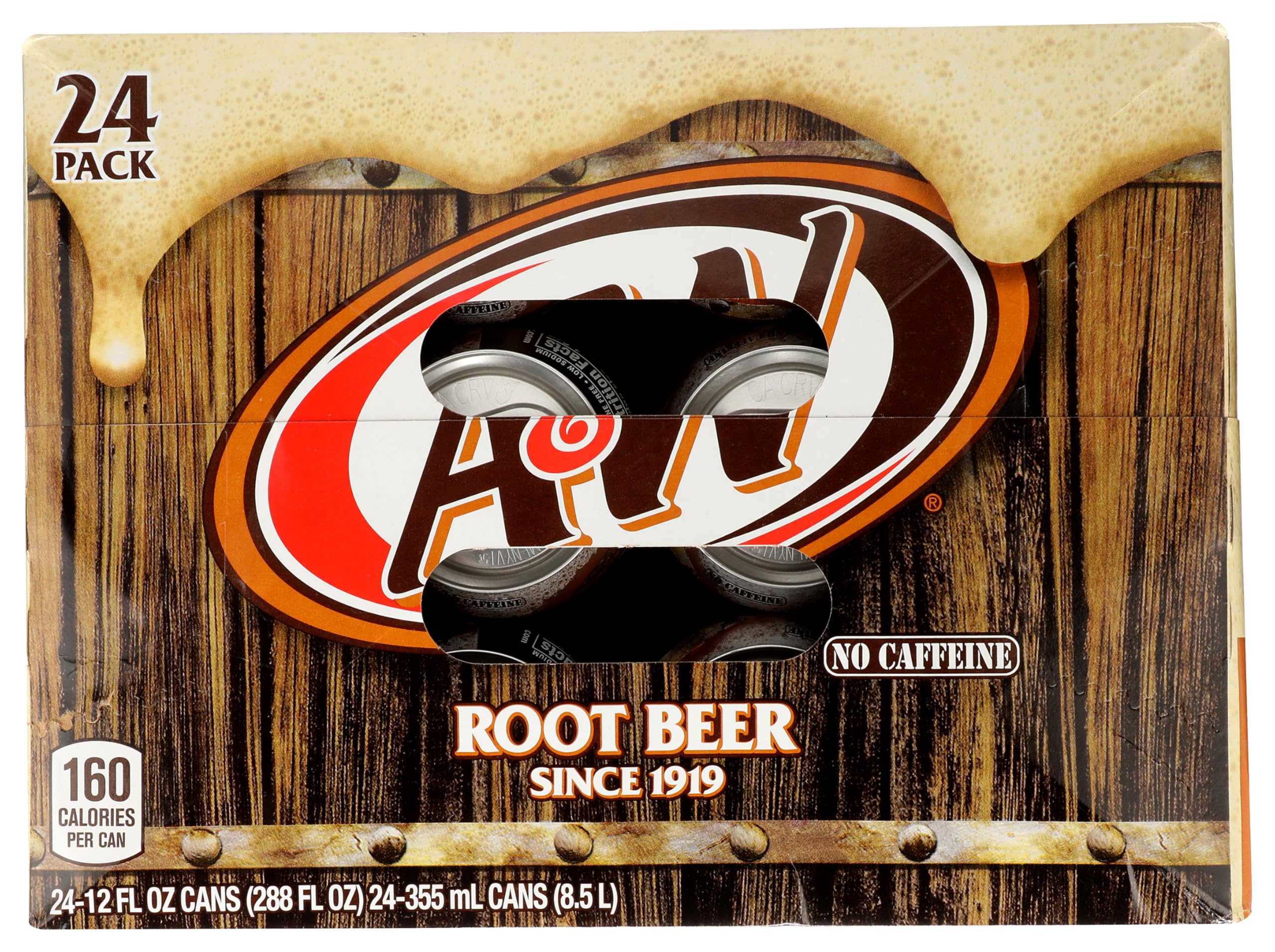 Amazon.com: A&W Root Beer Soda, 12 fl oz cans, 24 pack : Grocery