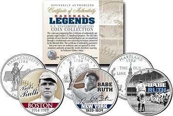 Baseball Legend BABE RUTH State Quarters US 3-Coin Set - Mail-in-OfferRARE