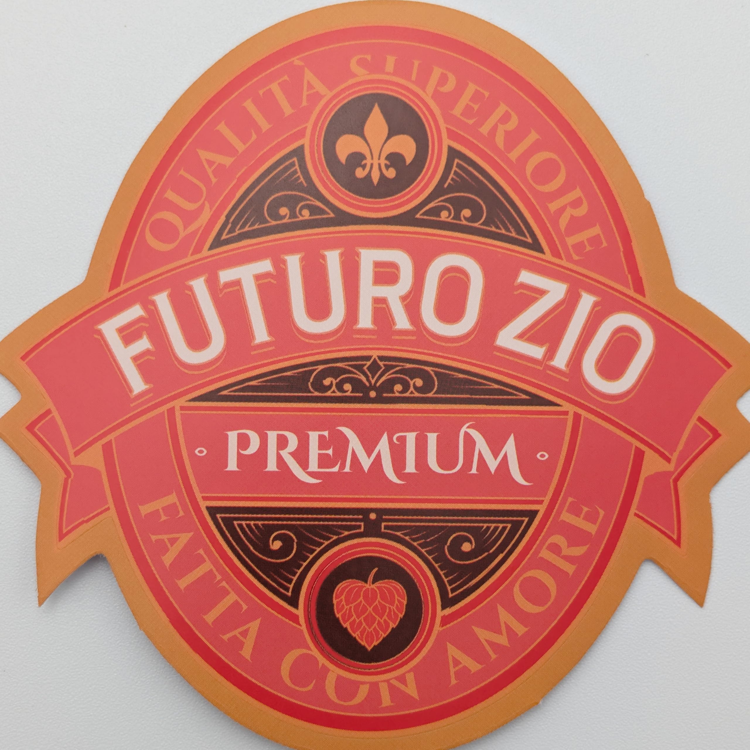 FunFest - Set di 3 Etichette per Bottiglia di Birra - Futuro Zio - Verde & Oro