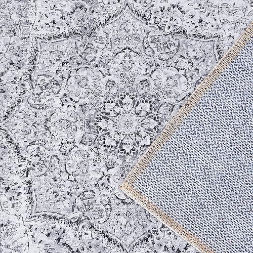 Vista 63 de jinchan Alfombra de pasillo lavable de 2 x 10 pulgadas, estilo vintage, envejecida, para interiores, delgada, tradicional, con estampado floral