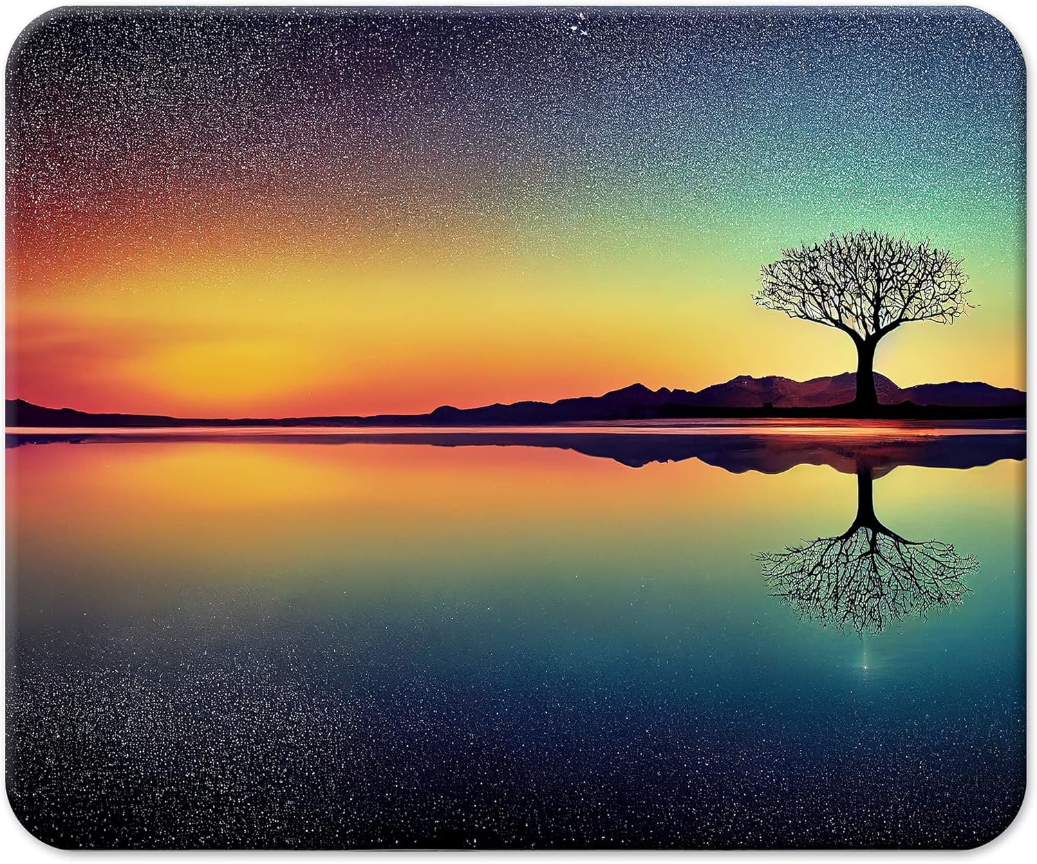 Cool Mouse Pad, Boost Your Productivity with Our Tree Space Calm Print Mouse Pad, Mouse Pad with a 2.5 mm Thick Non-Slip Rubber Base Ultra Smooth Mousepads for Gaming, Office, laptops, PC