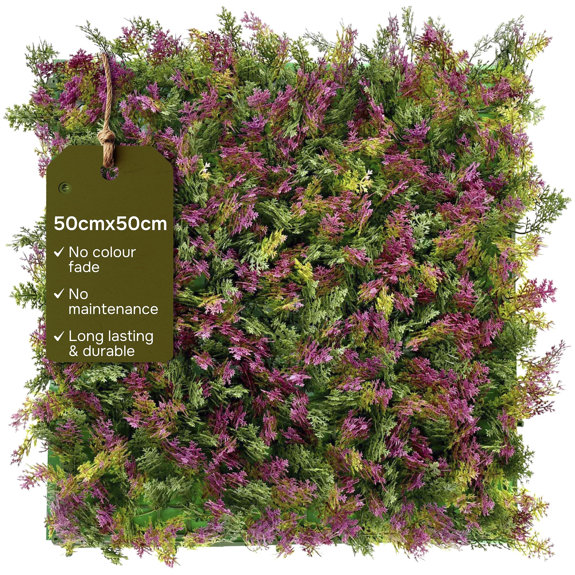 Artificial Plant Wall Panels 50×50 cm – Indoor & Outdoor Artificial Hedge