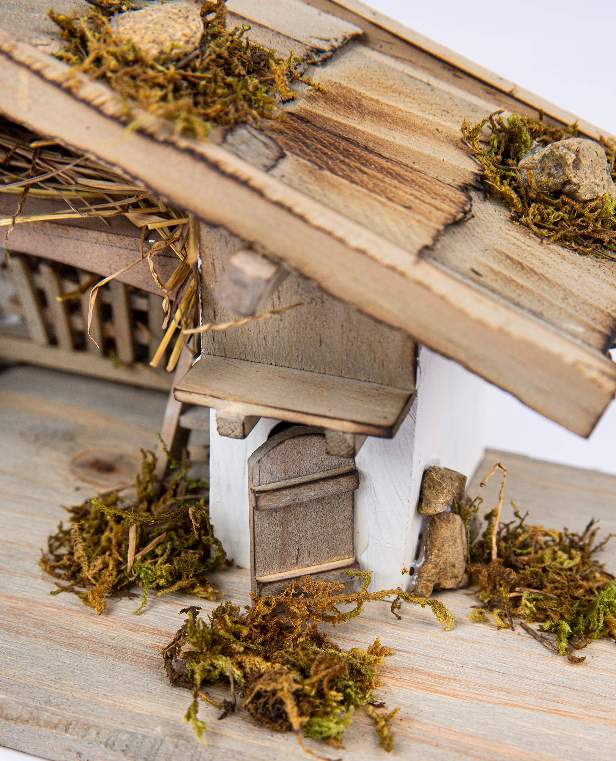 Weihnachtskrippe W20 aus Holz Krippe Weihnachtskrippen Stall Krippen